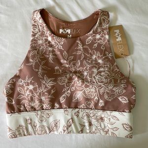 Popflex high neck racer bra tan rose